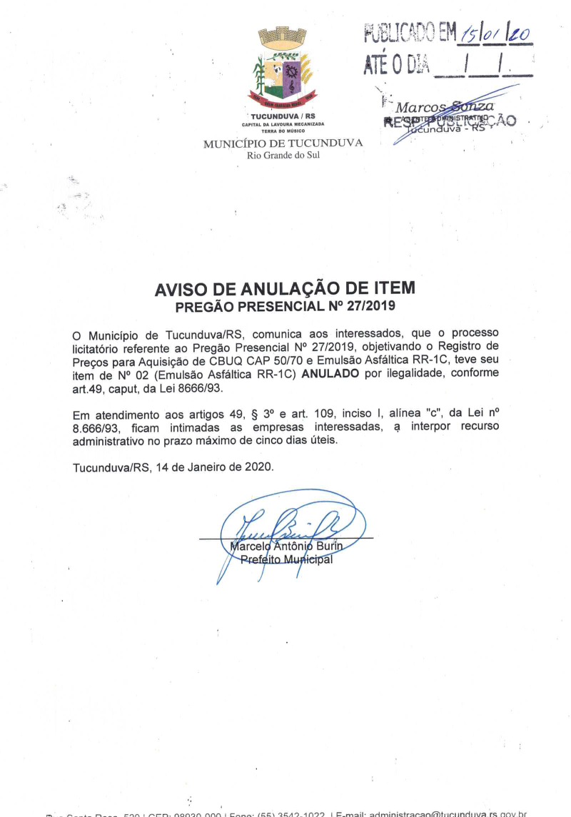 PP 27_2019 AVISO DE ANULAÇÃO ITEM 02